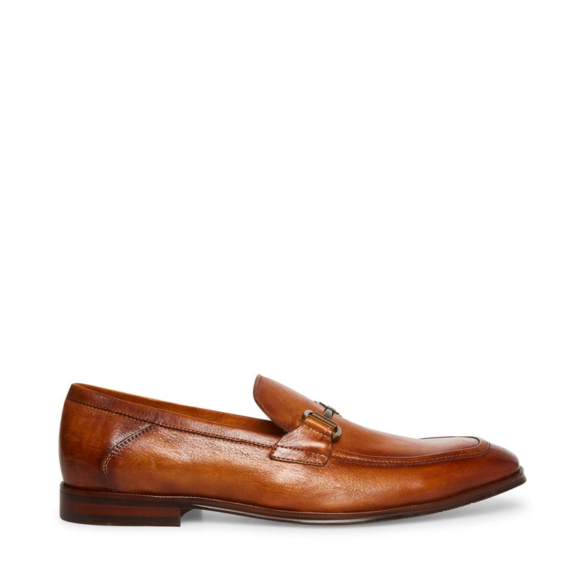 Loafers Steve Madden Aahron Cuero Hombre Marrones | ES OU2396